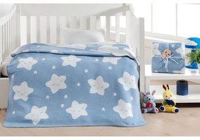 Svetlomodrá fleecová detská deka 100x120 cm Star – Mijolnir