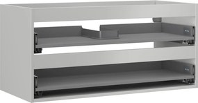Mexen Box-A, závesná skrinka 100 cm, 2 zásuvky, sivá matná, 91AX0-1000-470-2-62
