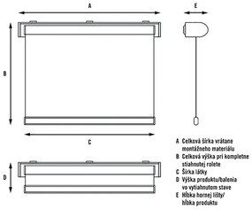 Soluna zatemňovacia roleta 90x190 cm D16 sivá