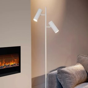 Lucide 09739/02/31 - Stojacia lampa CLUBS 2xGU10/40W/230V biela