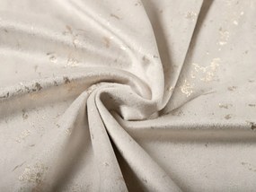 Biante Veľký zamatový obdĺžnikový obrus Isabela IBL-001 Gold Design krémový 180x220 cm