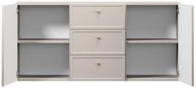 Závesná komoda Lorini 150 cm - kašmírová / zlaté úchytky G