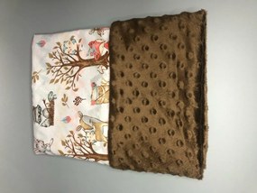 INTERMEDIC SK Set Intermedic do kočíka Lesík/minky hnedá 100x75/40x30 cm