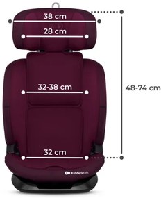 KINDERKRAFT - Autosedačka ONETO 3 i-Size (76-150 cm) + Isofix Cherry pearl