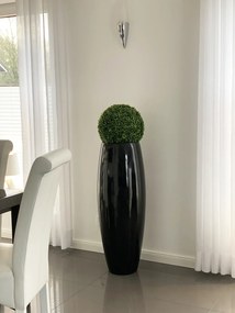 Kvetináč MAGNUM, sklolaminát, výška 100 cm, čierny lesk