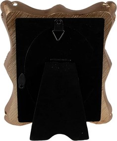 Čierno - zlatý fotorámik s ornamentmi ruží - 11*2*13 cm / 6*9 cm