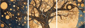 Obraz – Surrealistický strom (s hodinami) (90x30 cm)