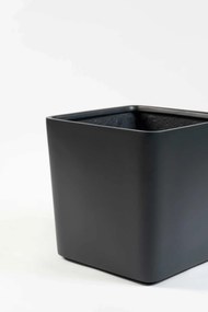 Izbový kvetináč CADRAT, sklolaminát, 30x30x30 cm, antracit