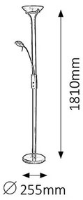 Stojacia lampa Rabalux Beta 4075 matný chróm