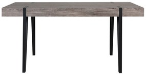 Jedálenský stôl 150 x 90 cm tmavé drevo/čierna ADENA Beliani