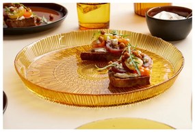 Oranžový sklenený servírovací tanier ø 30 cm Kusintha – Bitz