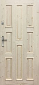 Vchodové dvere Berlin, 90 P, 1015 × 2030 mm, masívne drevo, pravé, smrek