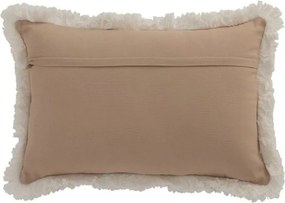 Hnedý jutový vankúš so strapcami a peniažkami Jute natural - 49*12*31cm