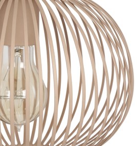 Moderne draad hanglamp zwart met beige 23cm - Gila
