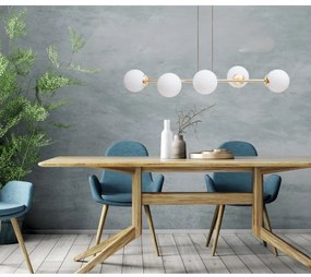 Luster na lanku FIRA 5xE27/60W/230V zlatá