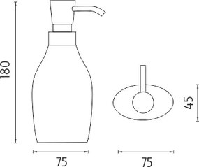 Nimco Ava - dávkovač tekutého mydla, čierny (AV 15031-90)