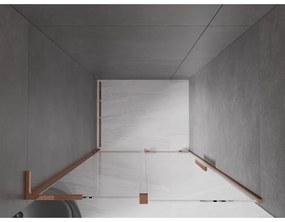 Mexen Velar L, posuvné sprchové dvere do otvoru 110 cm, 8mm číre sklo, ružové zlato, 871-110-003-01-60