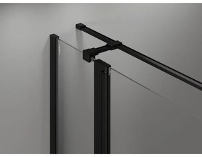 Mexen, Mexen Mist T pravý výklopný sprchový kút 95 x 95 cm, čierny rám - 8A4T-095-095-70-70-P
