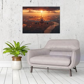 Sklenený obraz - Dopravné lietadlo (70x50 cm)