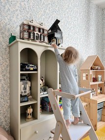 Učiaci montessori detská veža skladacia šedá