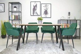 Zamatová stolička Amsterdam zelená