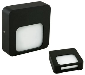 McLED Vonkajšie LED nástenné osvetlenie URSA S, 1,5 W, 3000K, IP65, čierne