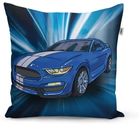 Sablio Vankúš Mustang Modré pozadie - 50x50 cm