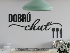 drevko Nálepka na stenu Dobrú chuť Rozmer obrazu: 29 x 59,5 cm, Farba dekorácie: Čierna