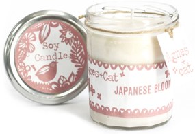 Sviečka zo sójového vosku v zaváraninovom pohári - Japonský kvet 220ml