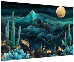 Obraz - Tyrkysová noc (90x60 cm)
