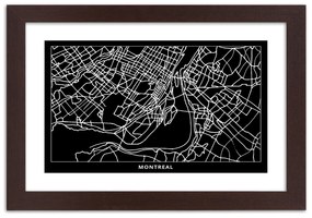 Gario Plagát City plan Montreal Farba rámu: Bez rámu, Rozmery: 30 x 20 cm