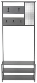 Vešiak s botníkom Nomad Anthracite and Black