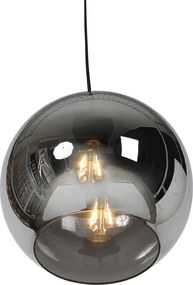 Inteligentné závesné svietidlo čierne s dymovým sklom vrátane Wifi A60 - Wallace