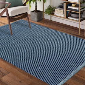 Modrý protišmykový koberec vhodný do predsiene Šírka: 200 cm | Dĺžka: 290 cm
