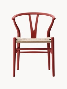 Drevená stolička's ručne tkanou sedacou plochou CH24 Wishbone Chair