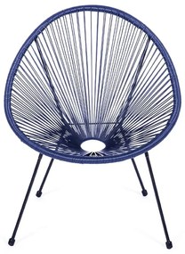 Modré kovové/plastové záhradné kreslo Avocado Comfort – Bonami Selection
