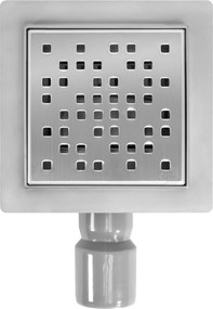Rea Dots, nerezový odtokový žľab 120x120 mm, oceľová, REA-G6202
