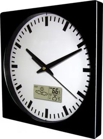 Nástenné hodiny MPM, 2633.90 - čierna, 26cm