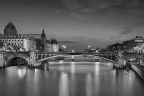 Fototapeta oslňujúca čiernobiela panoráma Paríža