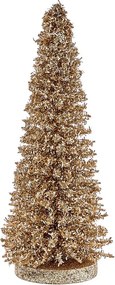 X-MAS Dekoračná jedľa trblietavá 28 cm - zlatá