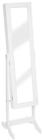 Atmosphera - Stojacie zrkadlo so šperkovnicou KRISTIN 146,8x37 cm biele