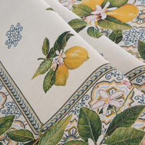 EUROFIRANY GOBELÍNOVÝ OBRUS LEMON 100X100 CM VZOROVANÝ