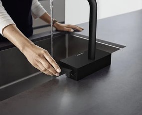 Hansgrohe Aquno Select M81, páková kuchynská batéria 250, vyťahovateľný výtok, 2jet, čierna matná, HAN-73836670