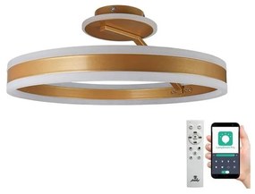 NEDES LED Stmievateľný prisadený luster LED/86W/230V 3000-6500K zlatá + diaľkové ovládanie ND3907
