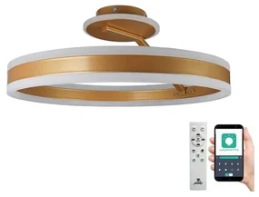 NEDES LED Stmievateľný prisadený luster LED/86W/230V 3000-6500K zlatá + diaľkové ovládanie ND3907