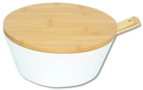 Kesper 32620 Misa na šalát s príborom a vekom, biela, pr. 26 cm