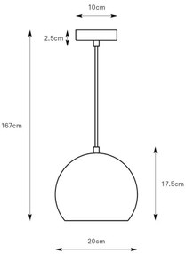Markslöjd 108989 - Luster na lanku POP 1xGU10/7W/230V pr. 20 cm sivý