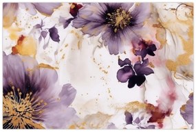 Obraz - Akvarelové kvety (90x60 cm)