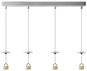 Lucas Base 4L Pendant Gu10 biele