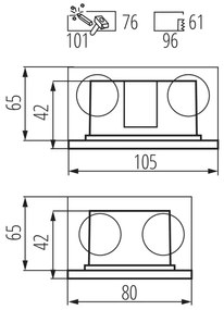 Kanlux 33693 - LED Vstavané svietidlo GLASI LED/3W/230V 4000K IP44 biela